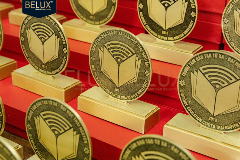 Lô Biểu trưng Đại Học Thái Nguyên cao 12cm bằng đồng thiết kế theo yêu cầu